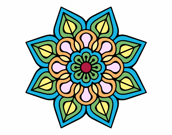 Mandala de flor sencilla