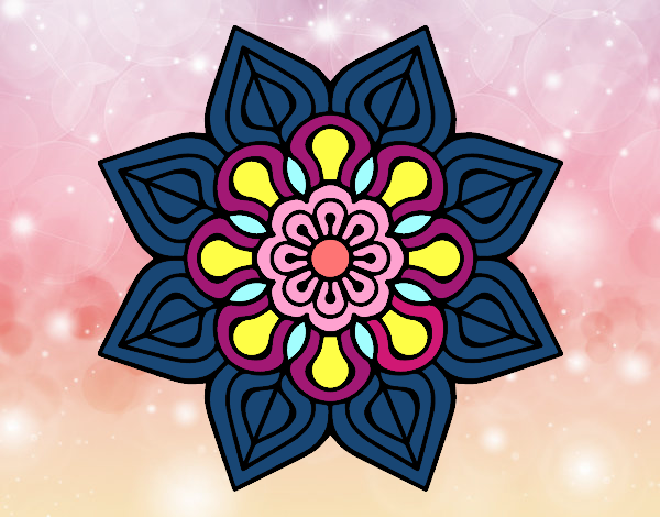 Mandala de flor sencilla