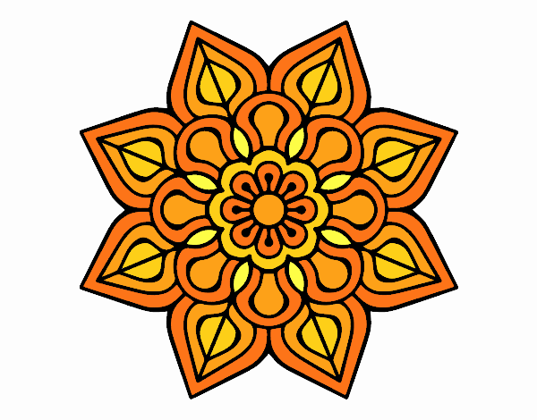 Mandala de flor sencilla