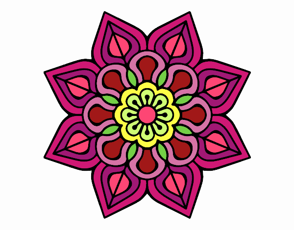 Mandala de flor sencilla