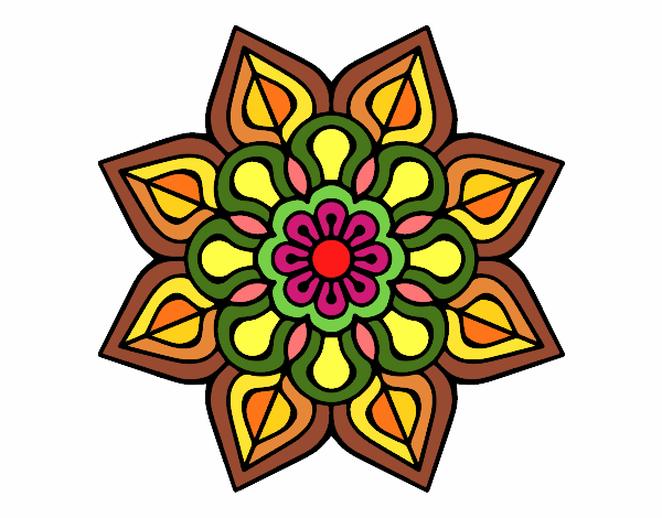 Mandala de flor sencilla