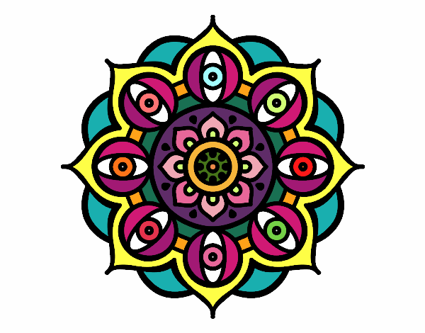 Mandala ojos abiertos