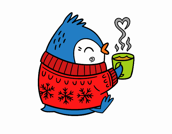 Pajarito tomando un té