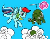 Rainbow Dash y la tortuga tanque