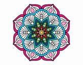 Un mandala de flor oriental