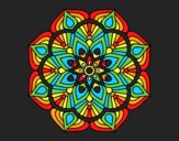 Un mandala de flor oriental