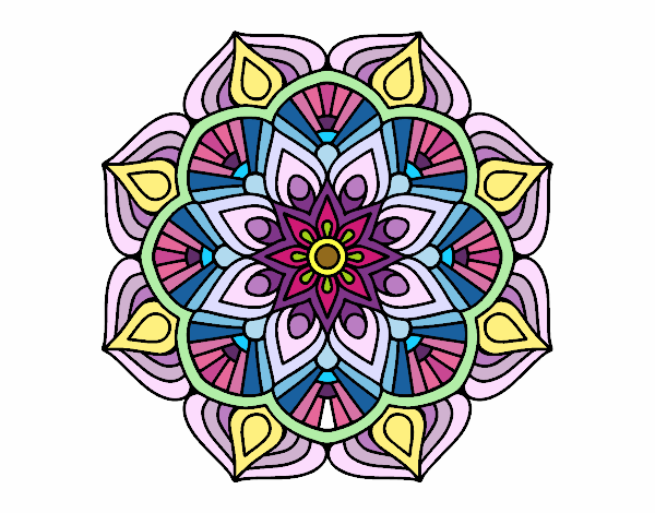 Un mandala de flor oriental