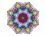 Un mandala de flor oriental