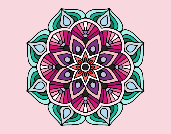 Un mandala de flor oriental