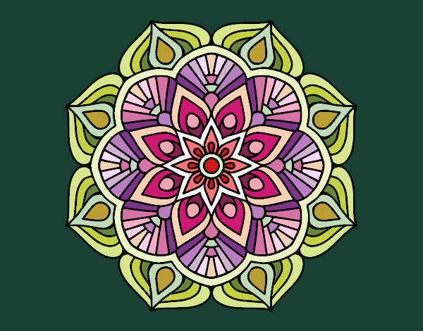 Un mandala de flor oriental