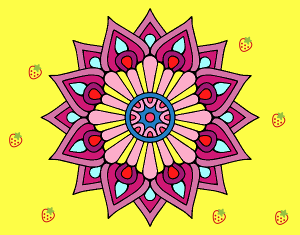 Un mandala destello floral