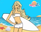 Barbie con tabla de surf