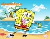 Bob Esponja saludando