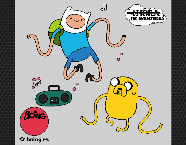 Finn y Jake escuchando música