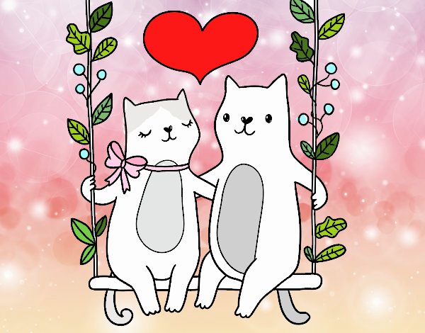 Gatitos enamorados