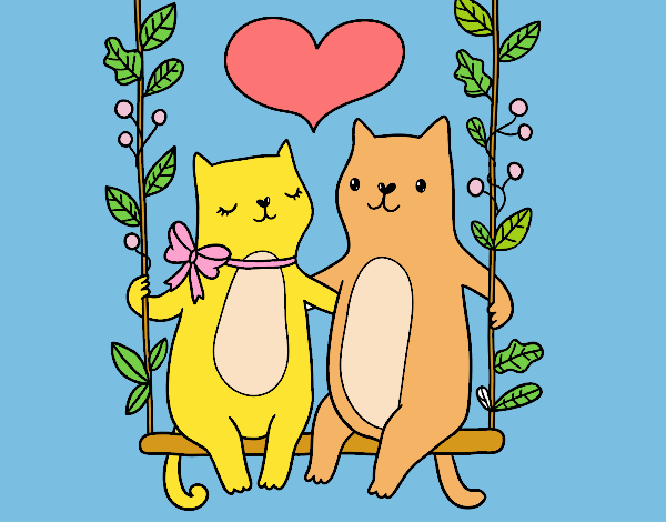 Gatitos enamorados