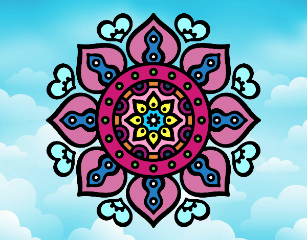 Mandala corazones árabes