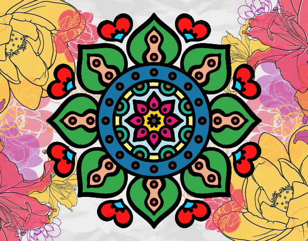 Mandala corazones árabes