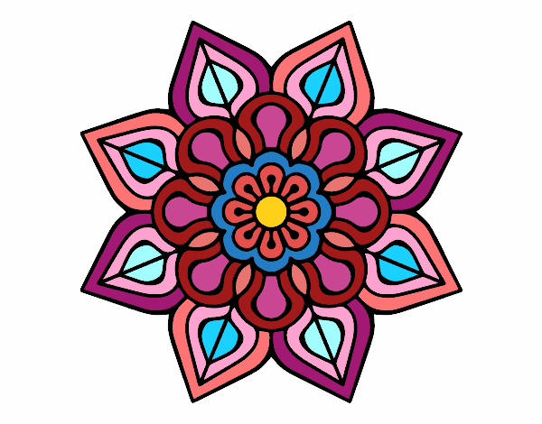 Mandala de flor sencilla