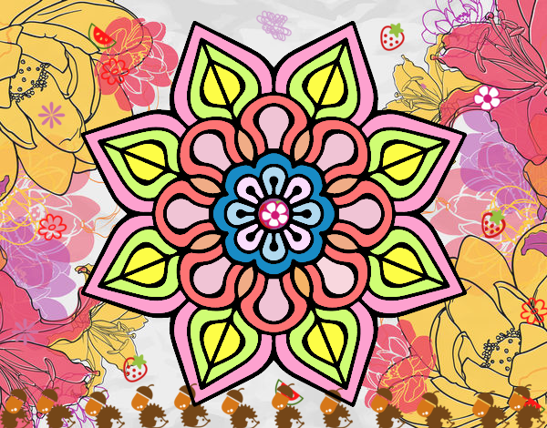 Mandala de flor sencilla