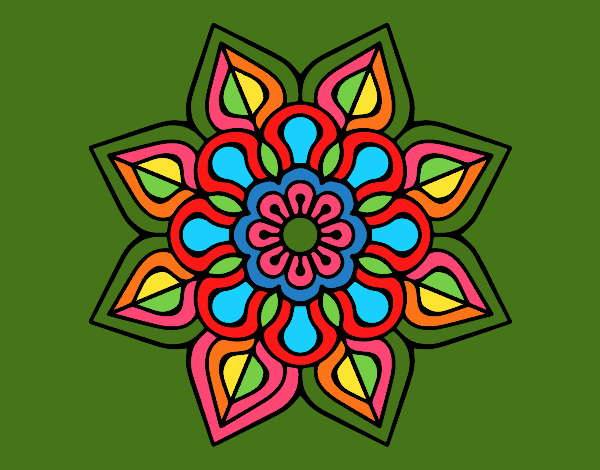 Mandala de flor sencilla