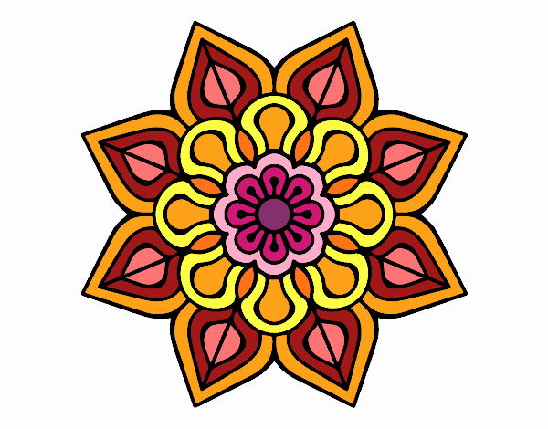 Mandala de flor sencilla