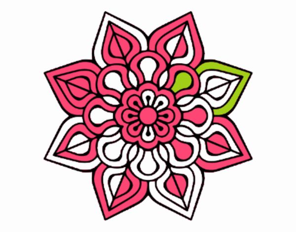 Mandala de flor sencilla