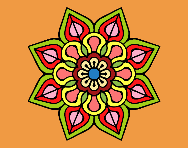 Mandala de flor sencilla