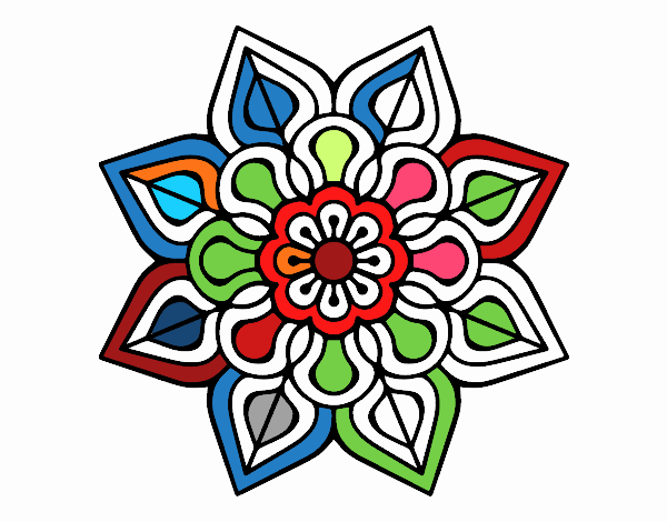 Mandala de flor sencilla