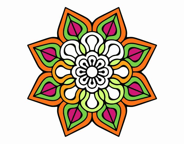 Mandala de flor sencilla