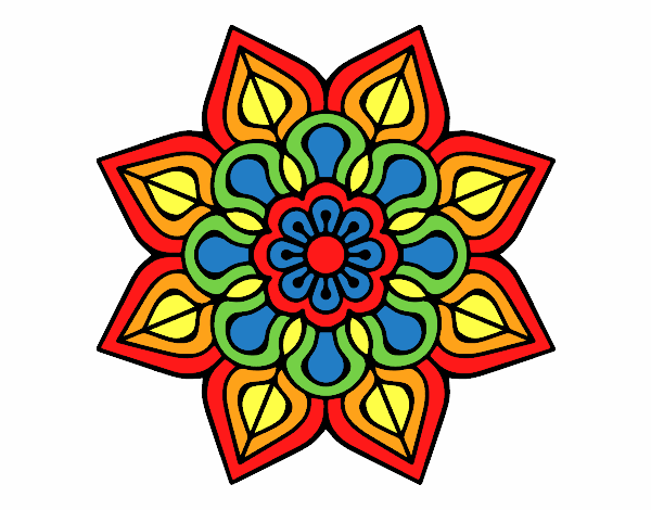 Mandala de flor sencilla