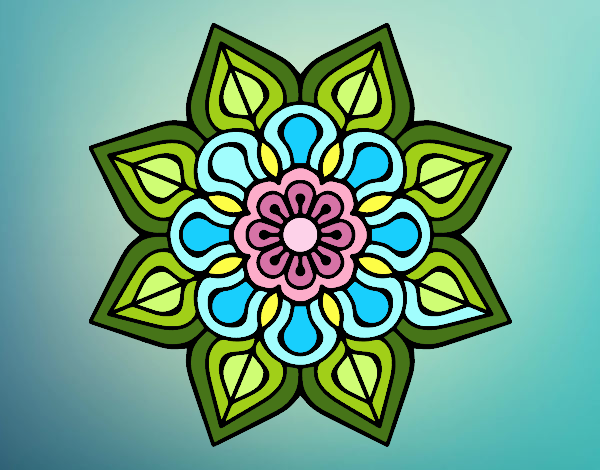 Mandala de flor sencilla