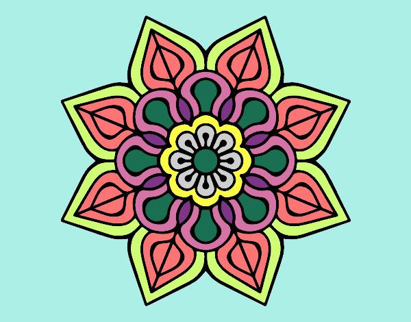 Mandala de flor sencilla