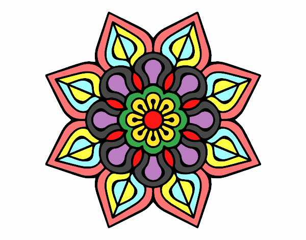 Mandala de flor sencilla