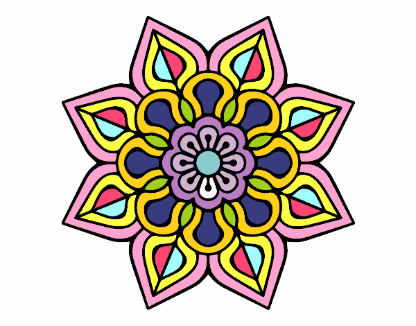 Mandala de flor sencilla