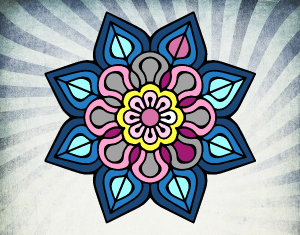 Mandala de flor sencilla