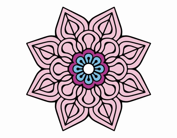 Mandala de flor sencilla