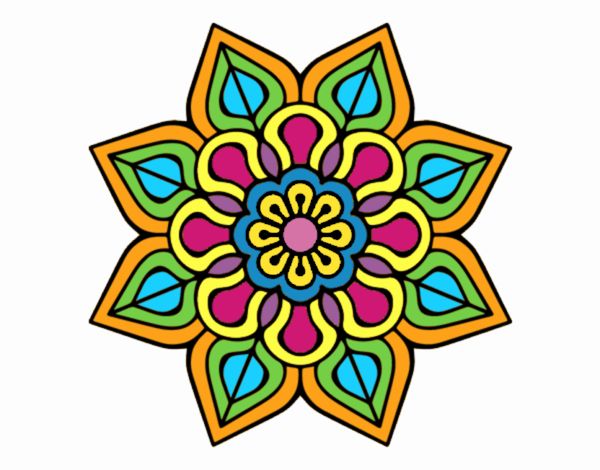 Mandala de flor sencilla