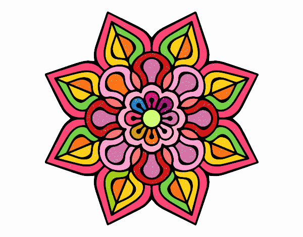 Mandala de flor sencilla