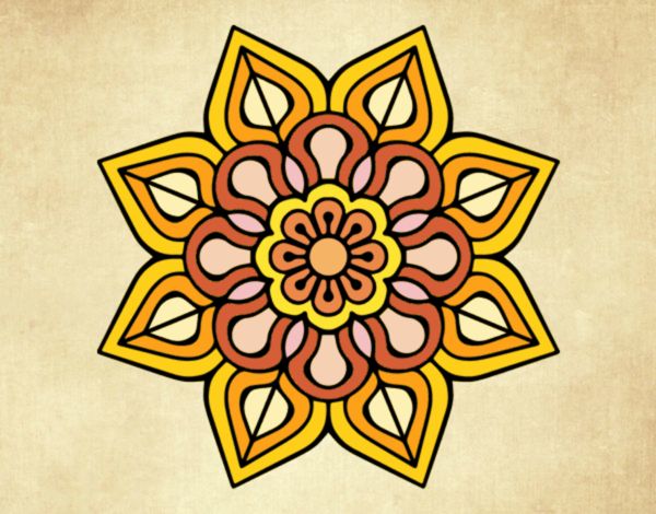 Mandala de flor sencilla