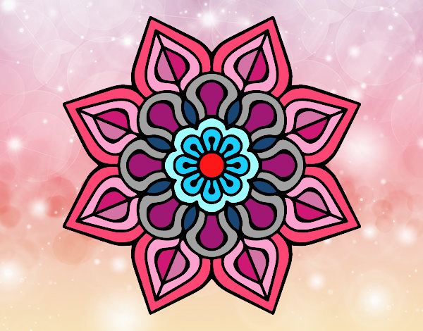 Mandala de flor sencilla