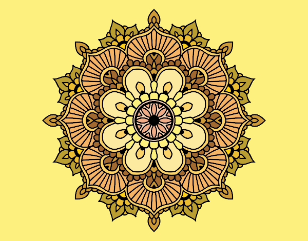 Mandala destello floral