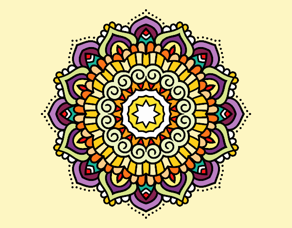 Mandala estrella decorada