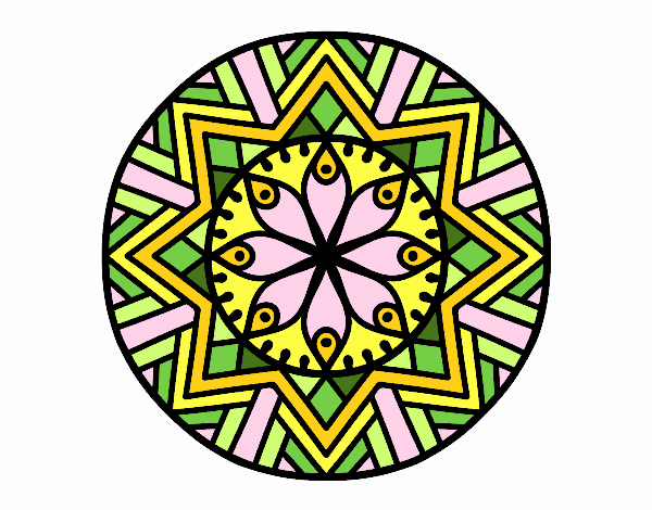 Mandala flor de bambú