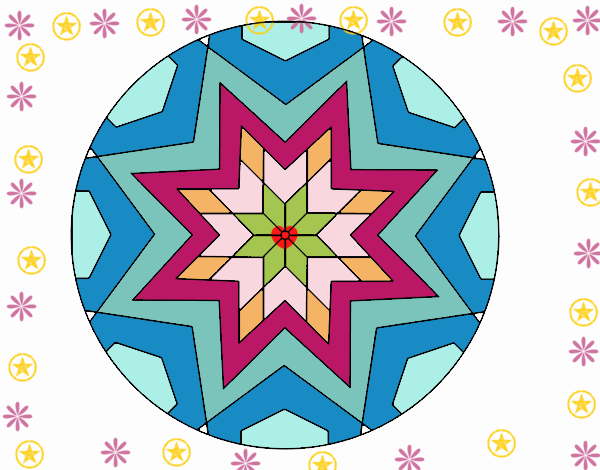 Mandala mosaico estrella