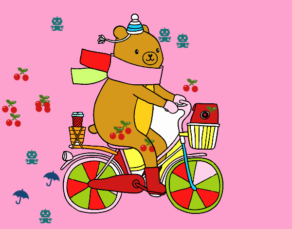 el  oso  y la bicicleta