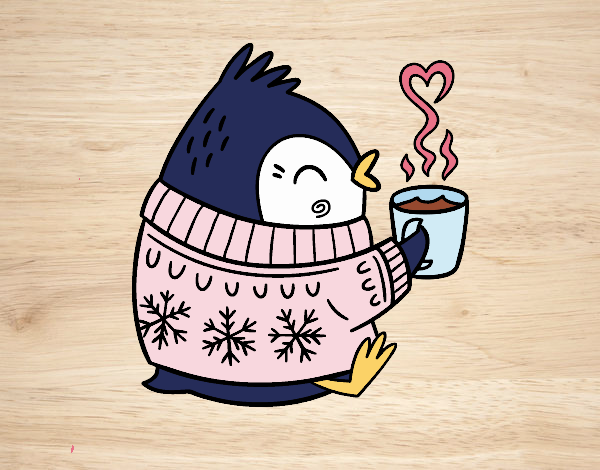 Pajarito tomando un té