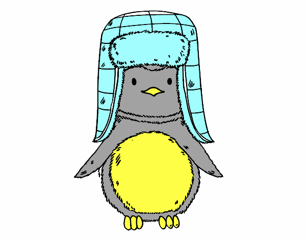 Pingüino con gorro