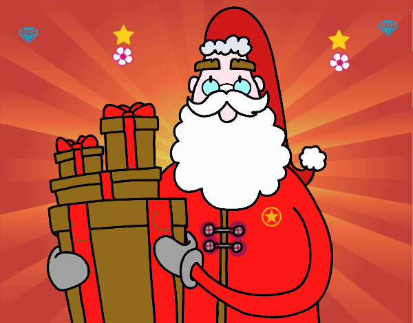 Santa Claus con regalos