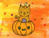 Un gatito de Halloween